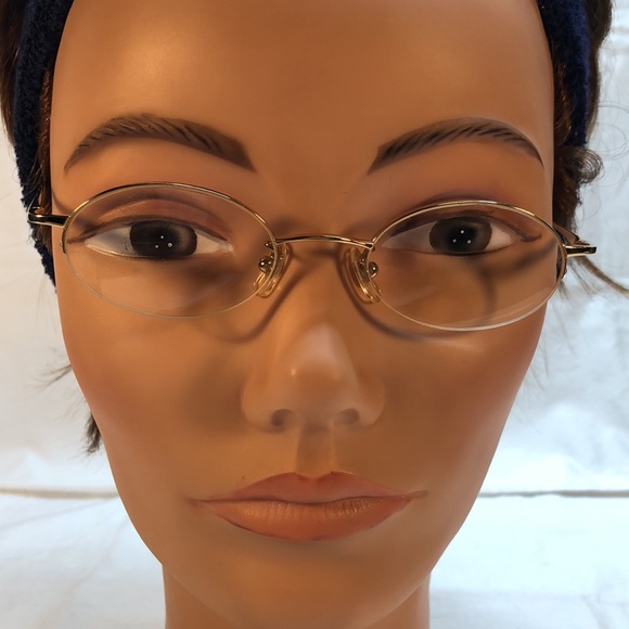 Vintage Calvin Klein Eye Glasses Half-Rimless, Goldtone Oval Half Frame, 343 510 - Picture 15 of 16